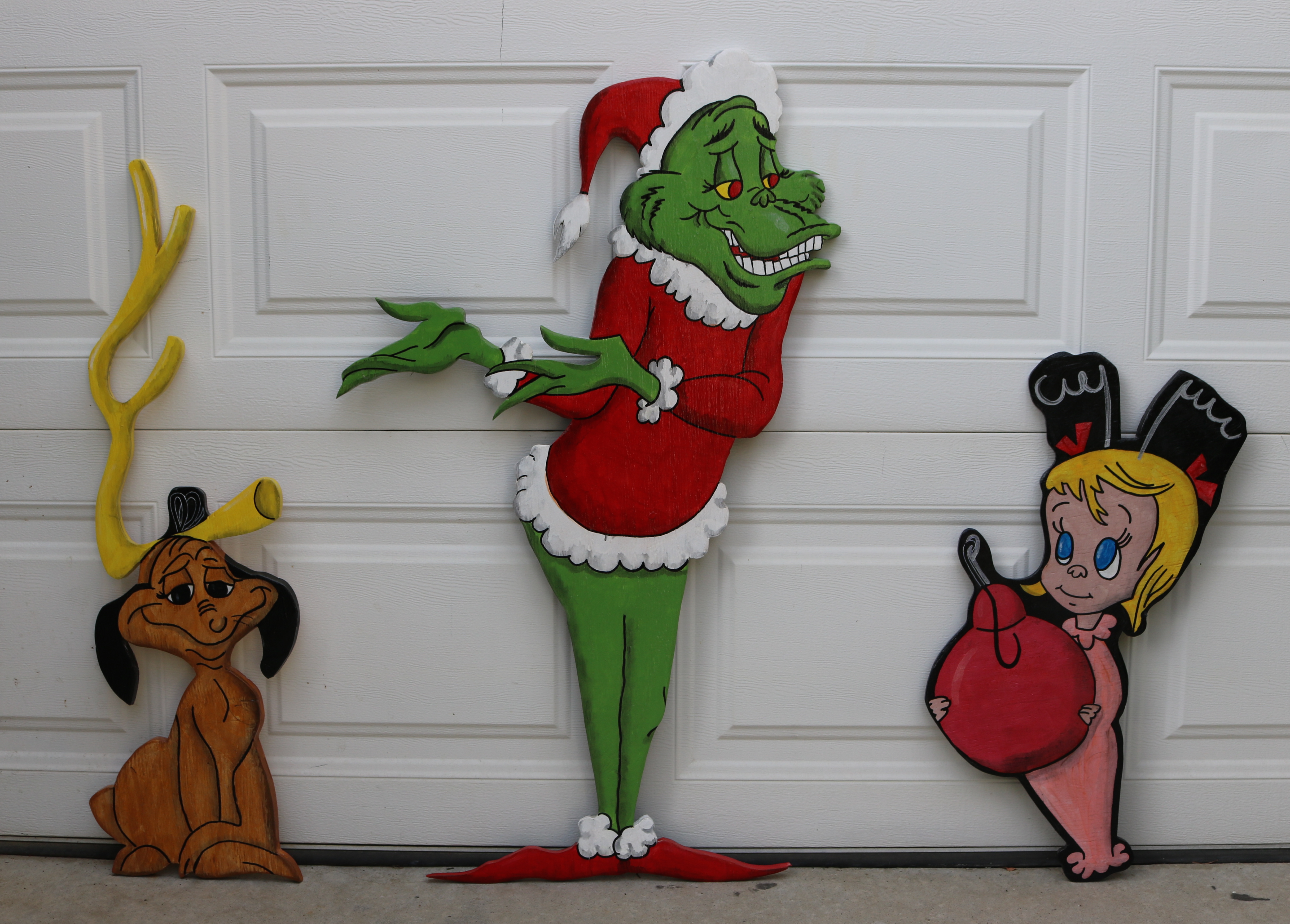 GRINCH, MAX & CINDY LOU WHO CHRISTMAS LAWN ART YARD